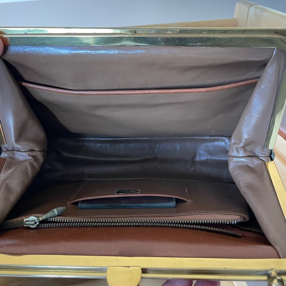 Vintage brown real alligator skin purse from the early to mid 20th century. - Picture 4 of 5